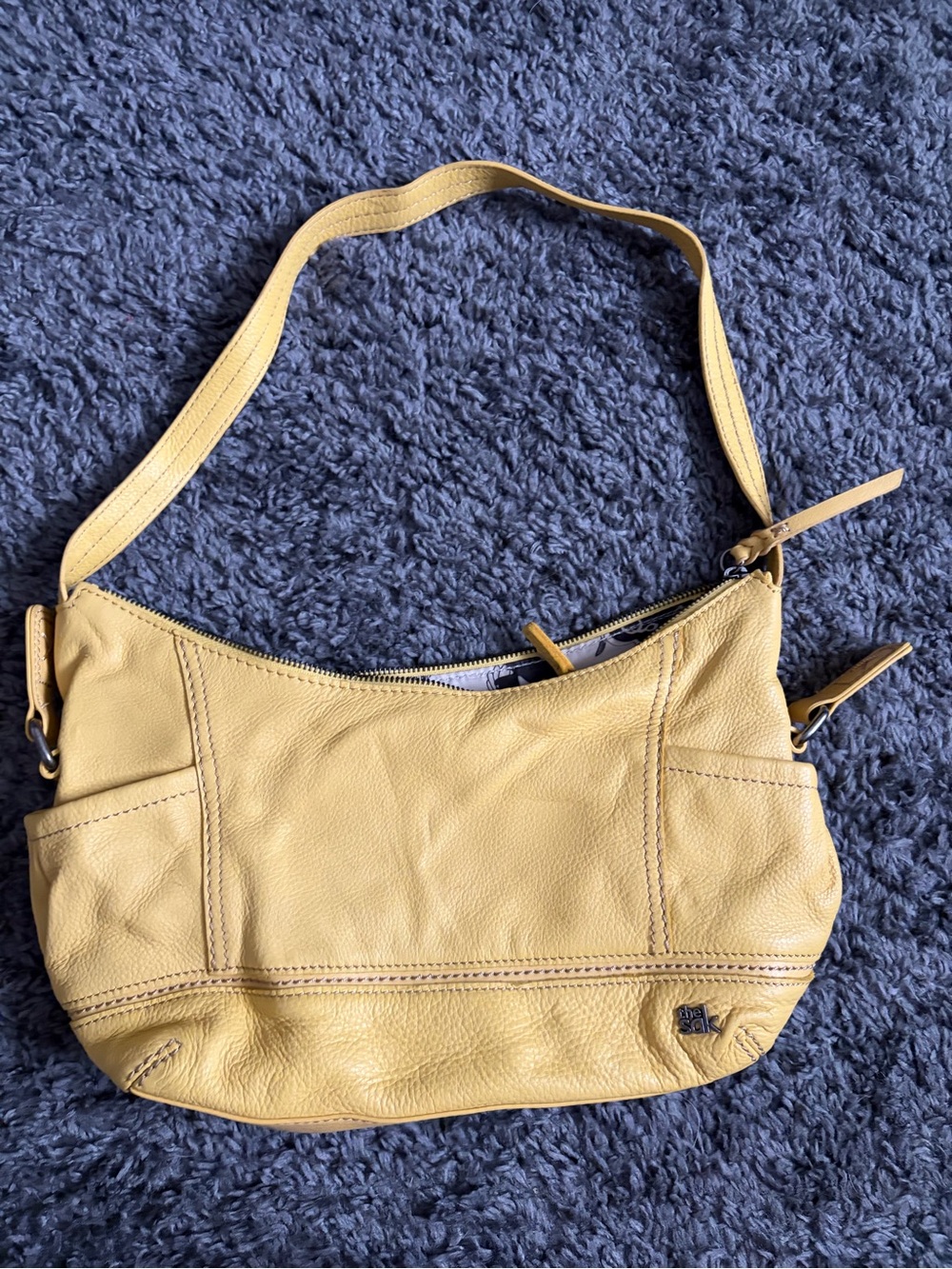 The Sak Mustard Yellow Leather Shoulder Bag